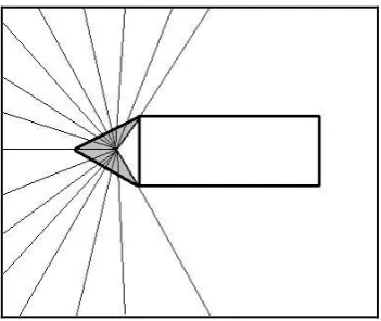 Fig. 9.  (a) Scratch on nanocomposite  Al-C60 surface, load 5 mN, the projective contact area is (marked  by dark colour) 1,47 mcm2, hardness value is 3,4 GPa; (b) scratch on glass surface, load 20 mN, the projective 