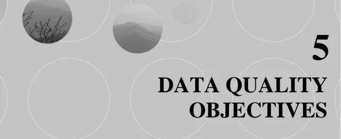 Table 8 summarizes the DQOs for PM 2.5 , ozone and specific precursor parameters. The data quality attributes (accuracy, precision, completeness, comparability, averaging period, measurement cycle and spatial representativeness) are defined in the glossary