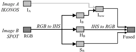 Figure 1. Diagram of IHS based fusion  