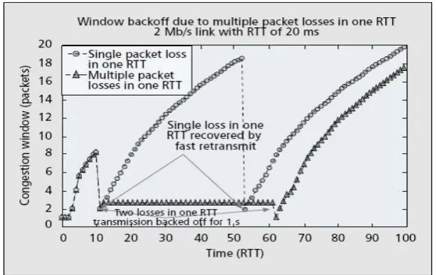 Figure 1.2: The Effect of Multiple Losses in One RTT  