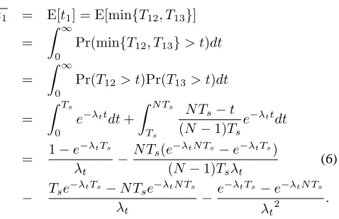 Figure 4 shows the effect of Nfor steady state probabilityof BECA and AFECA. We note that instead of showingthe probabilities of four sub-states; active-transmit, active-receive, active-forward, and active-idle states, respectively,we show the probability 