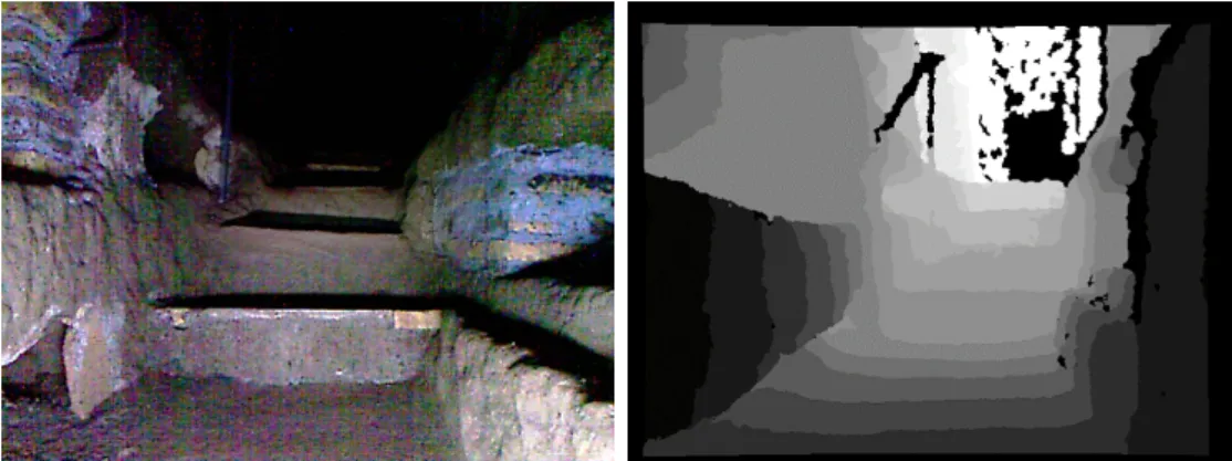 Figure 2.2: Data from a Microsoft Kinect sensor. Left: RGB, Right: Depth
