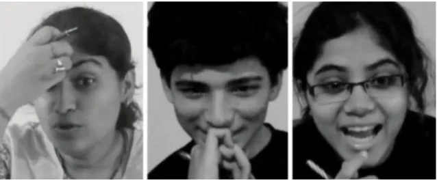 Figure 6.1: Occlusions caused by hands in spontaneous faces