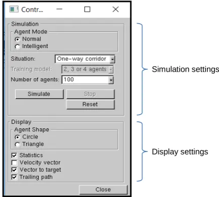 Figure 3. Control window   