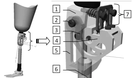 Fig. 9. The new prosthesis flexion/extension angular displacement variation, depending on time 