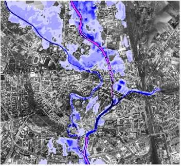 Figure 1.4: Flood Simulation Running in Movie Application 