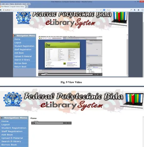 Fig. 9 View Video 