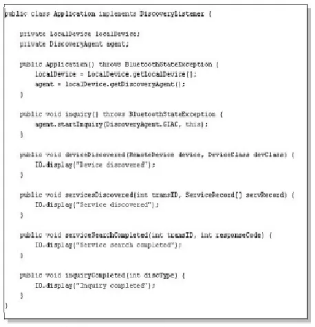 Figure 3. Classes : Application 