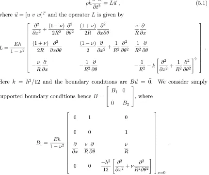 Table 5.1, assuming no damping (cD = 0), and considering zero external force, i.e.,
