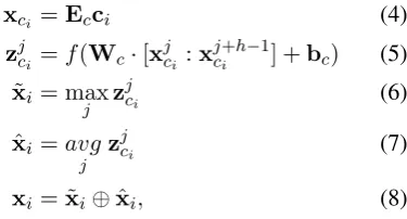 Figure 1: Sentence representation using ConvNetand attention pooling
