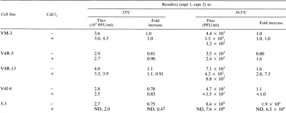 TABLE 2. Single-step growth study of an HSV-1 ICP27 temperature-sensitive mutant (tsE6) on Vero cell lines expressing VZV ORF4 orHSV-1 ICP27"