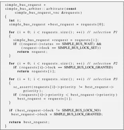 Fig. 14.simple bus arbiter::arbitrate: code