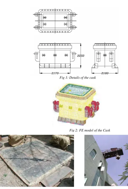 Fig 2: FE model of the Cask 