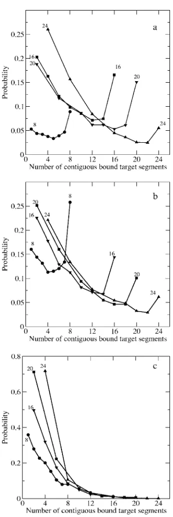 Fig. 6 we plot the probability of a contiguous stretch of seg-
