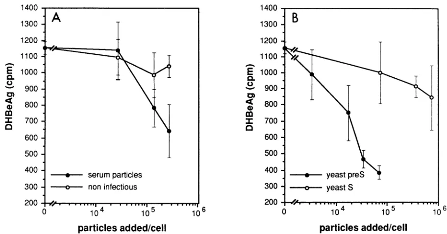 FIG. 4.yeastperdeviationcompetingDHBVinDHBV Materials Competition with DHBV infection of primary duck hepatocytes