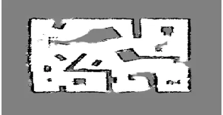 Fig.1.b for second robot. They construct the map of the work area with respect to their own reference frames which are different for each robot, so rotational, translational and 