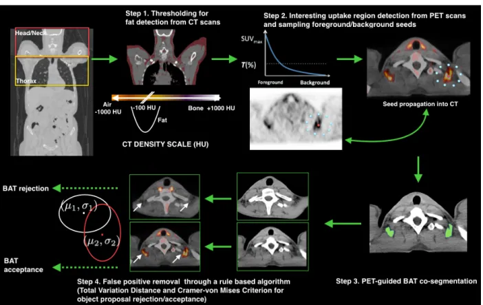 Figure 4.1: An overview of the proposed Brown Adipose Tissue (BAT) detection and segmentation system
