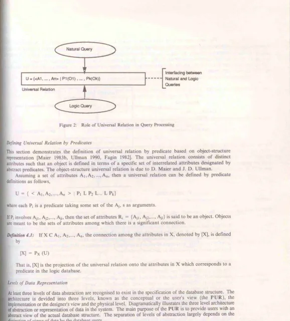 Figure 2: Role of Universal Relation in Query Processing 