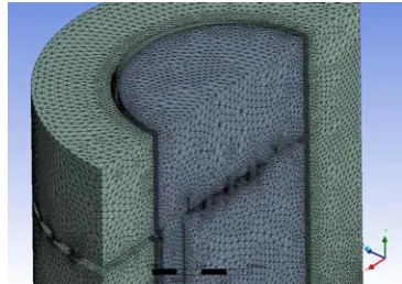 Fig. 3 - Internal design the perforated plate. Distribution type 'square' and 'triangles' for rectifying and stripping, respectively