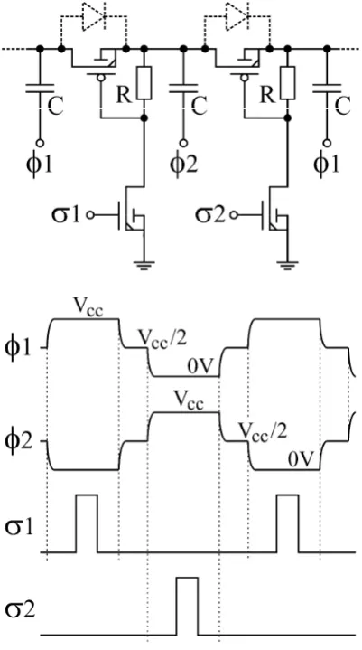 FIGURE 8. SIMULATION OF THE PULSE-DRIVEN ACTIVE DIODES. 
