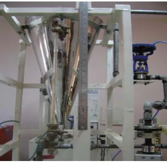 Fig 1: Real experimental setup of the conical tank process 