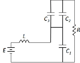 Fig. 7. Equivalent Circuit with u=1 and equivalent capacitances for the 2x  MBC. 
