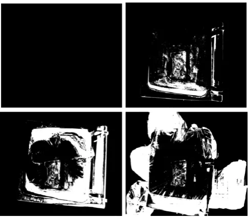 Figure 4: Grayscale images of four bin statuses  
