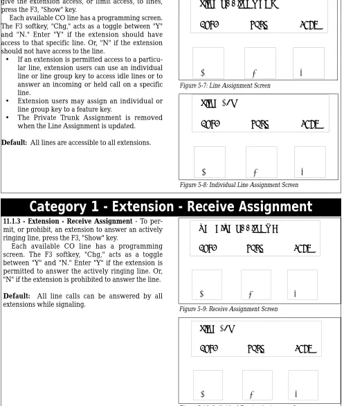 Figure 5-8: Individual Line Assignment Screen
