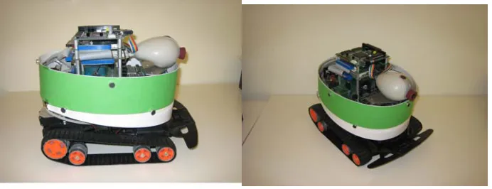 Figure #1: Example of Standard EvBot II with Green Acoustic Array 