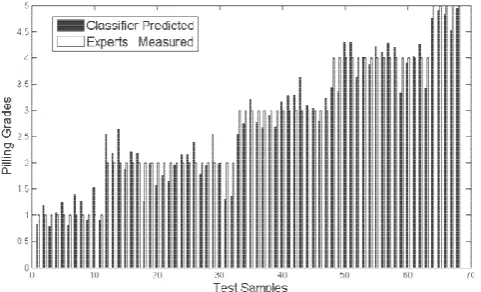 Fig. 6. Artificial neural network pilling classification results  