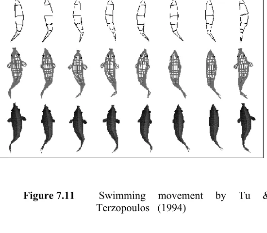 Figure 7.10 Real fish swimming movement (Blake 1983) 