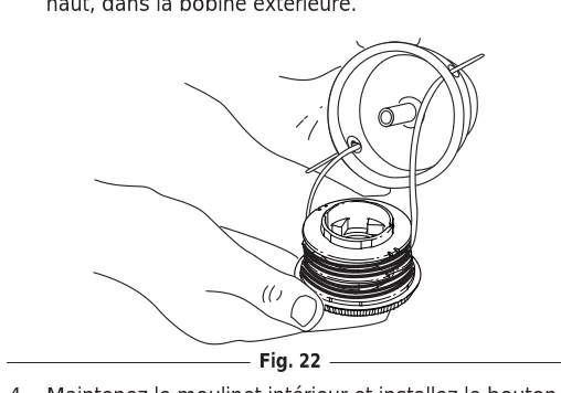 Fig. 25 le moulinet intérieur doit être