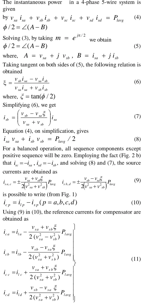 Fig. 2 Symmetrical Components of Four-Phase System  The zero sequence system (zero phase differences); 