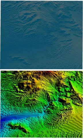 Figure 4.2 USGS DEM data: elevation data and texture map 