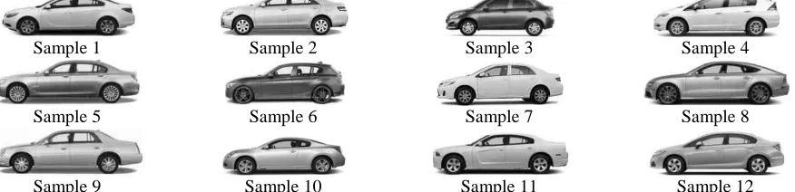 Fig. 1: 12 representative product samples used as a set stimulus for the semantic differential survey 