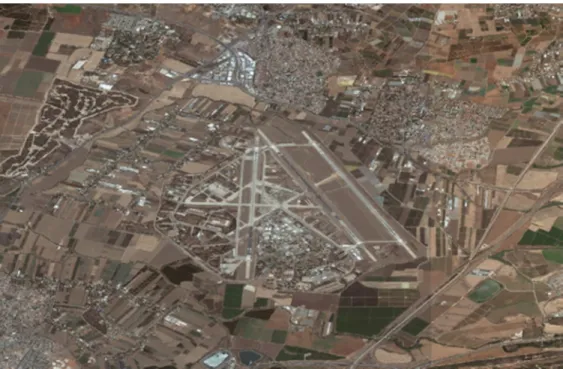 Figure 2. DigitalGlobe Image of Airport (1.24m/pixel)  Table 2. Worldview-3 Bands