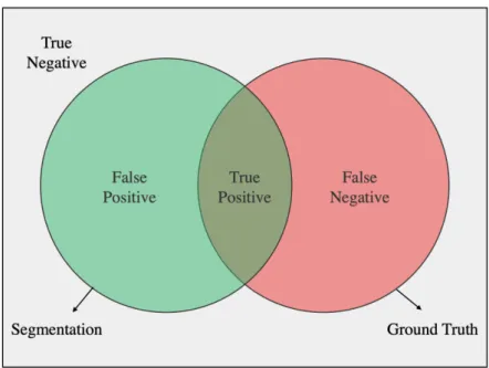 Figure 1.4: Schematic illustration of the measuring the similarity between segmentation result and ground truth label.