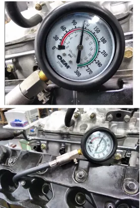 Figure 32 – Pressure Test Kit Readout and Location
