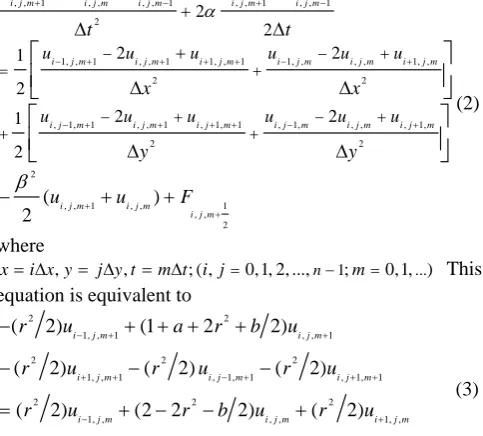 Fig 1 shows the computational molecule of the standard point approximation (3). 