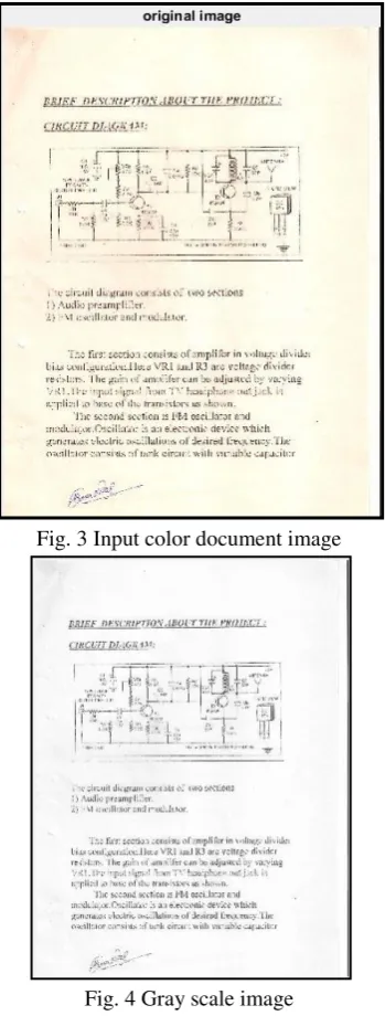 Fig. 3 Input color document image 