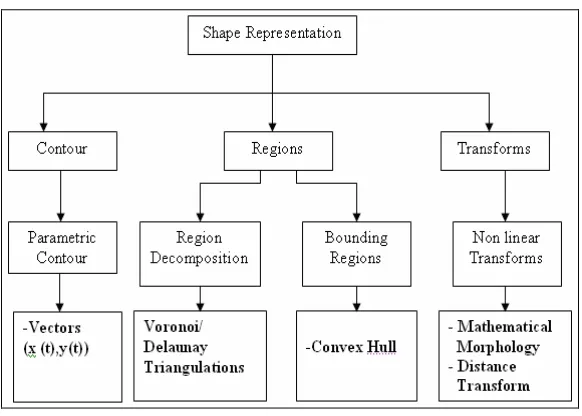 Figure 2  A block diagram of shape representation techniques 