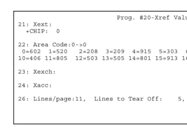 Figure 4:  Program 20 Status Report 