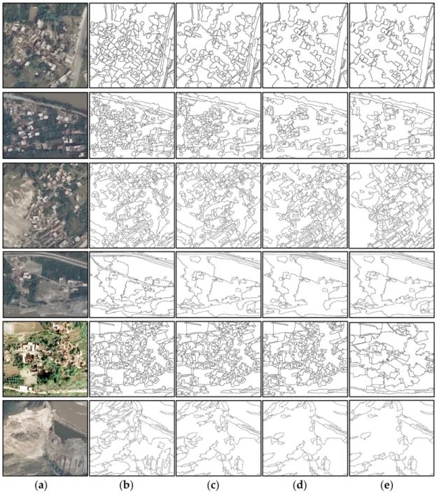 Figure 5. The ground truths of six test images interpreted by different experts. (a) Original images:
