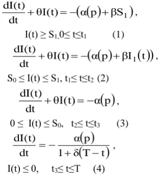 Fig. 1. Therefore, the differential equations governing the system during the period (0 ≤ t ≤ T) can be written as: 