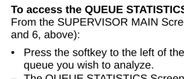 Figure 10  QUEUE STATISTICS Screen 