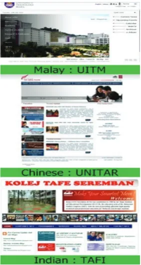 Figure 1. Examples of ethnic-based websites 