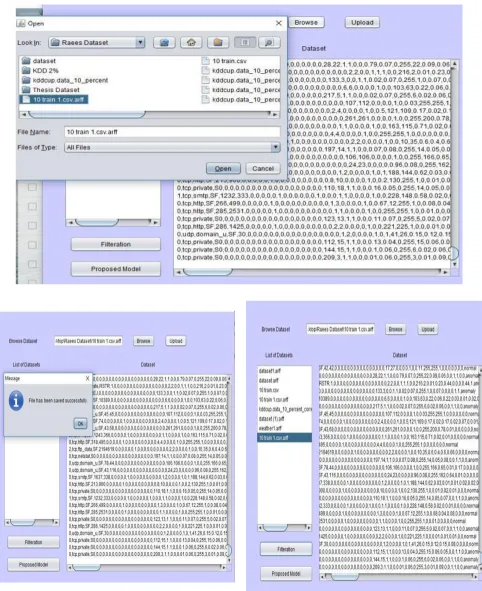 Fig 4.1 Snapshot of Selecting the dataset 