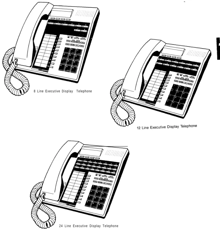 Figure 1-3  LINE EXECUTIVE DISPLAY TELEPHONES