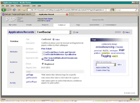 Figure 4: Application Profile Page  