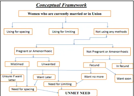 Figure 1: Shows the origin of unmet needs for family planning. 